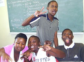 Sinathemba (16Y); front from left to right - Tuliso (17Y); Nontlantla (15Y); Bongani (19Y).
